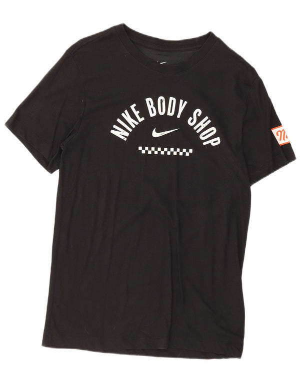 Μπλουζάκι Nike ανδρικό Dri Fit γραφικό μπλουζάκι, μικρό μαύρο βαμβακερό
