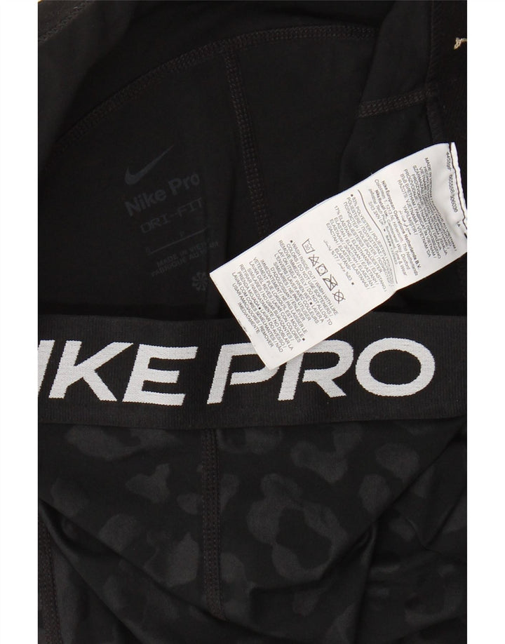 Γυναικεία γραφικά κολάν Capri Nike UK 8 Small Black Animal Print Polyester