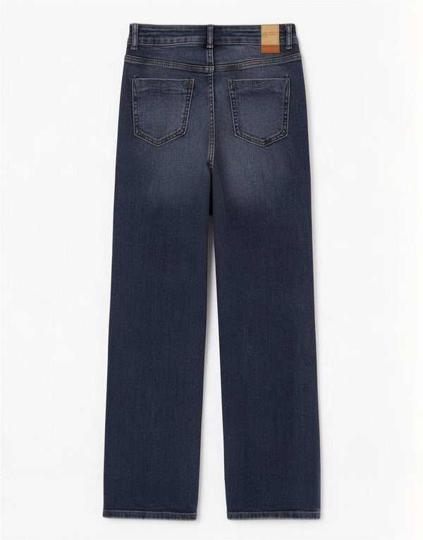 Zara γυναικείο ψηλόμεσο τζιν EU 34 2XS W24 L27 Navy Blue Cotton