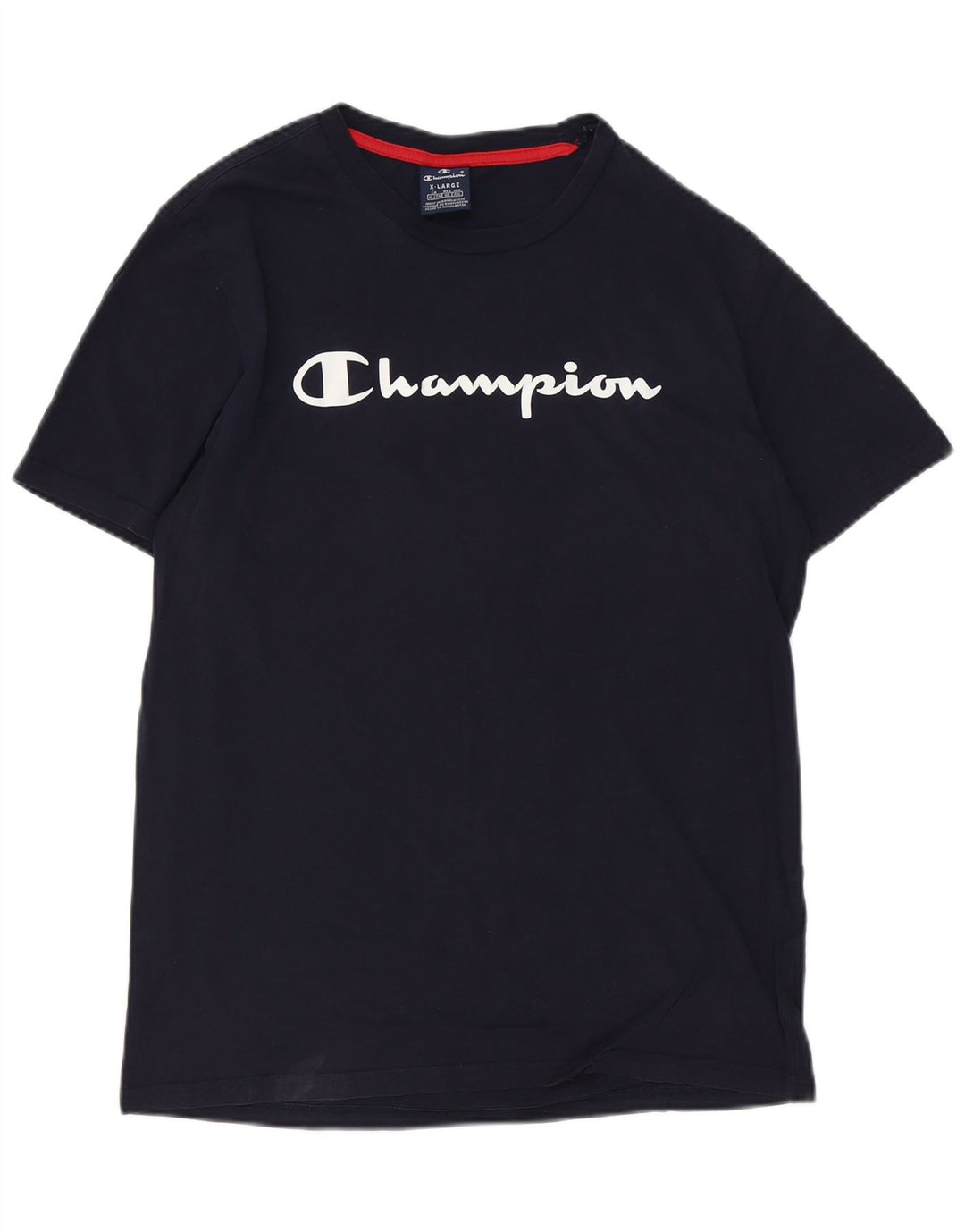 Ανδρικό γραφικό T-shirt CHAMPION Top XL Navy Blue Cotton