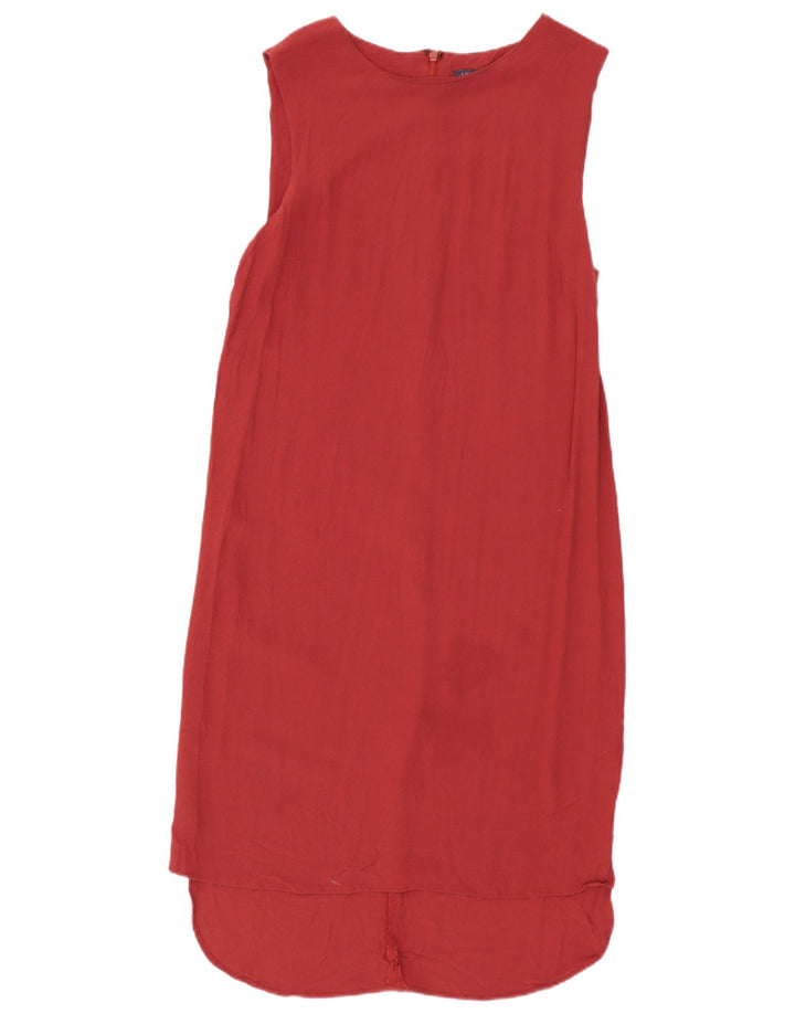 Marks & Spencer Γυναικείο Αμάνικο φόρεμα Shift UK 10 Small Red Viscose