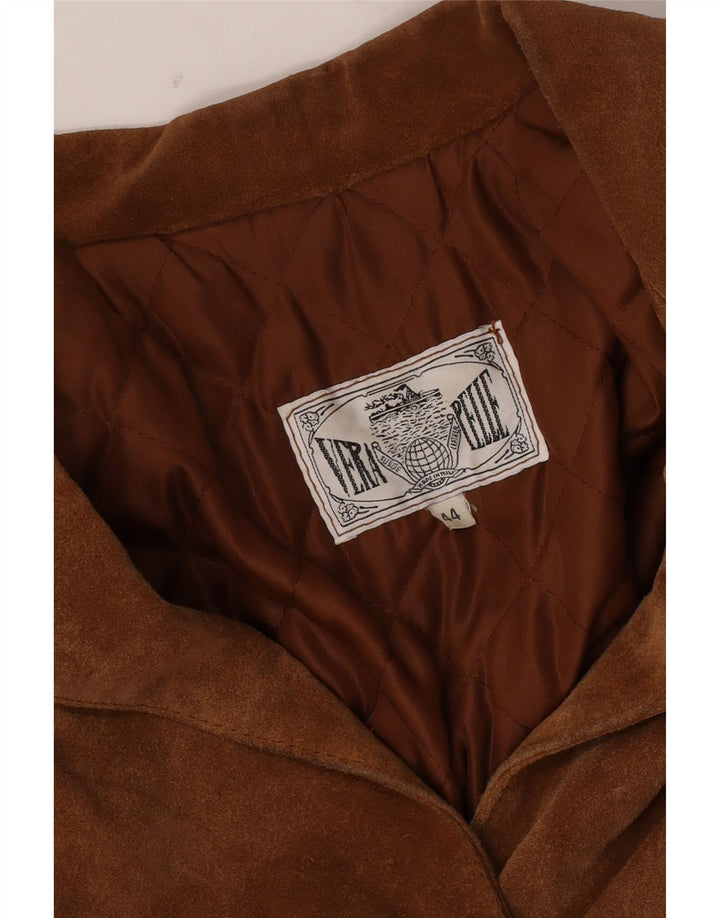 Vintage Γυναικείο Σουέντ Μπουφάν IT 44 Δερμάτινο Μεσαίο Καφέ