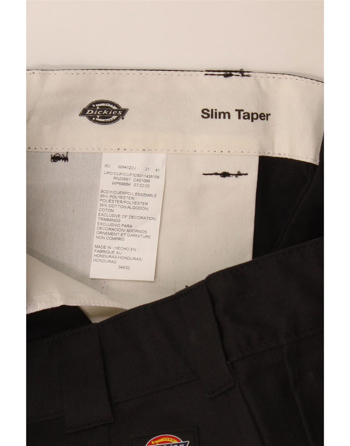 DICKIES Ανδρικό Slim Tapered Cargo Παντελόνι W34 L32 Μαύρο Πολυεστέρας