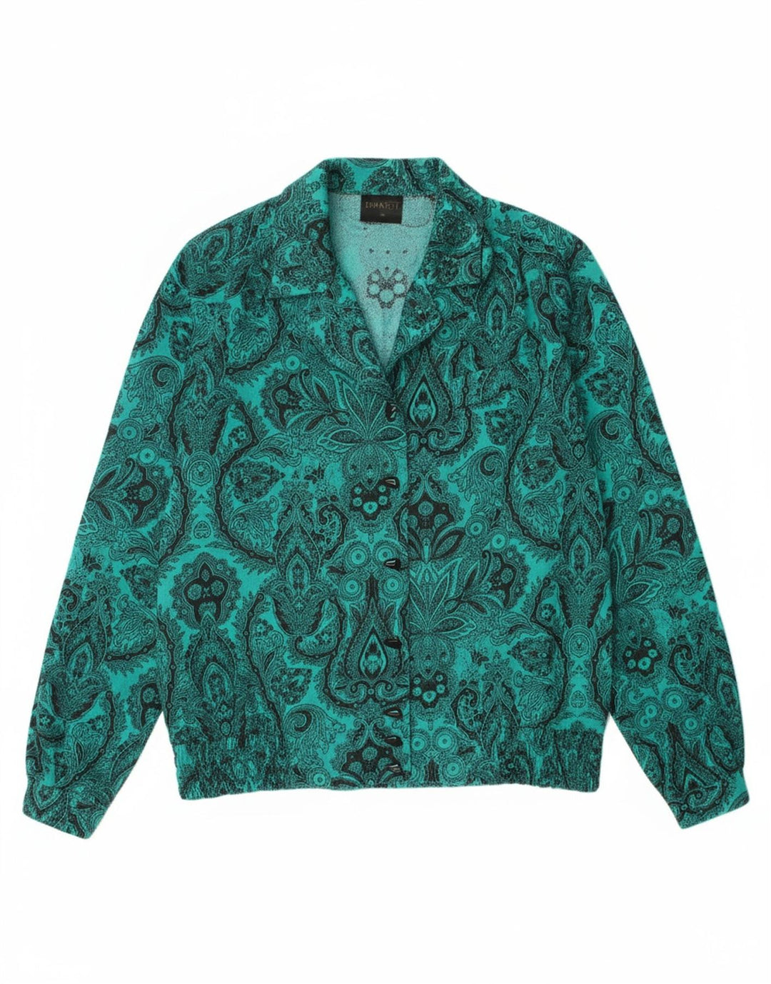 BARUCH Womens Bomber Jacket EU 38 Medium Green Paisley