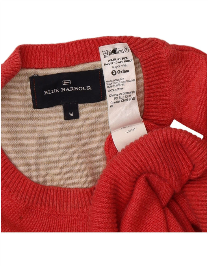 Ανδρικό πουλόβερ Marks & Spencer Blue Harbor Crew Neck Jumper Μεσαίο κόκκινο