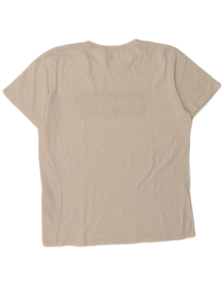 Ανδρικό γραφικό T-Shirt Levi's Top μεγάλο λευκό βαμβακερό