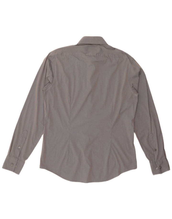 CALVIN KLEIN Ανδρικό πουκάμισο Slim Fit Size 40 15 3/4 Medium Grey Cotton