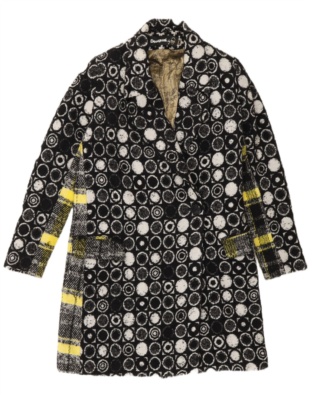 Γυναικείο πανωφόρι Desigual EU 36 Small Black Geometric Viscose