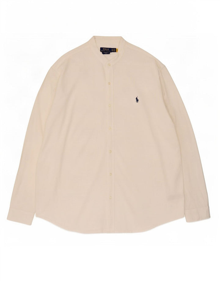 Polo Ralph Lauren Ανδρικό πουκάμισο 2XL Λευκό βαμβακερό
