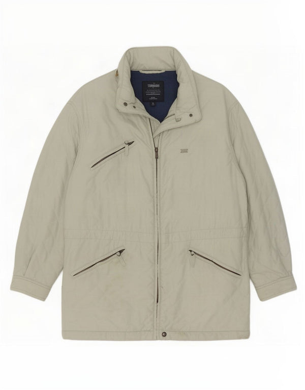 Think Pink Mens Quilted Jacket UK 42 XL Grey