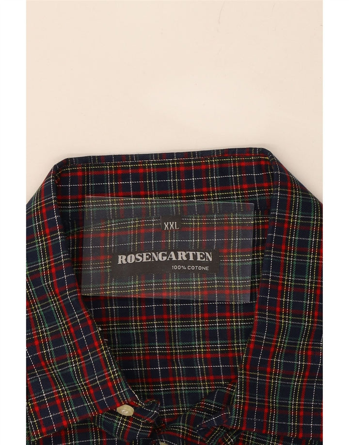 VINTAGE Mens Flannel Shirt 2XL Multicoloured Check Cotton Vintage Vintage and Second-Hand Vintage from Messina Hembry 