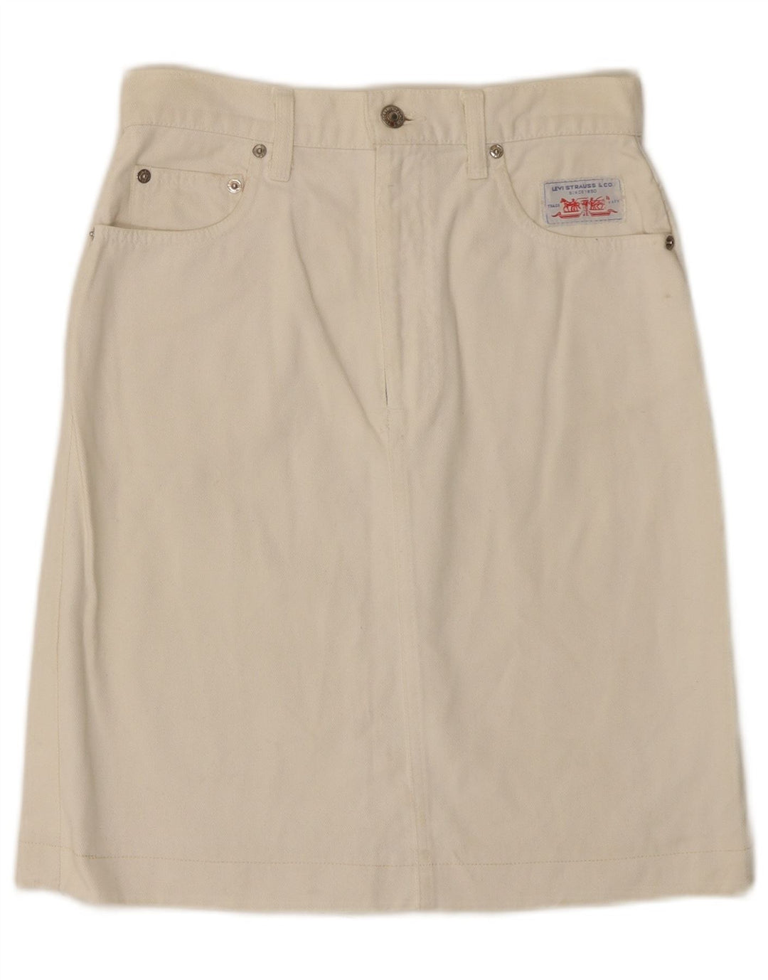 Γυναικεία τζιν φούστα LEVI'S W26 Small Off White