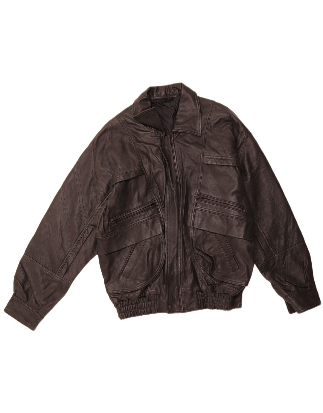 Ανδρικό Δερμάτινο Μπουφάν VINTAGE EU 46 Small Black Leather