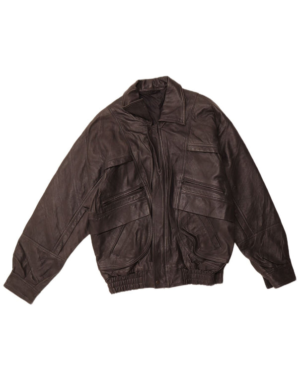 Ανδρικό Δερμάτινο Μπουφάν VINTAGE EU 46 Small Black Leather