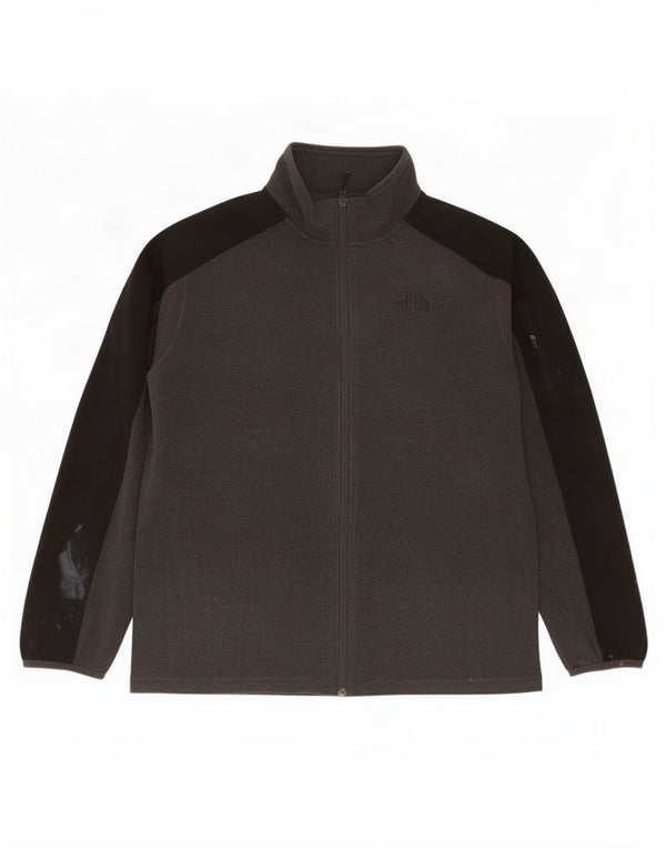 The North Face Ανδρικό Fleece Jacket UK 40 Large Grey Colourblock Polyester