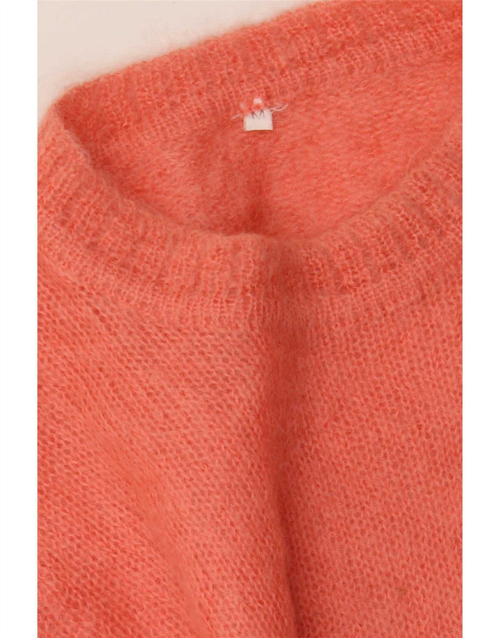 Vintage γυναικείο πουλόβερ με λαιμόκοψη UK 12 Medium Pink