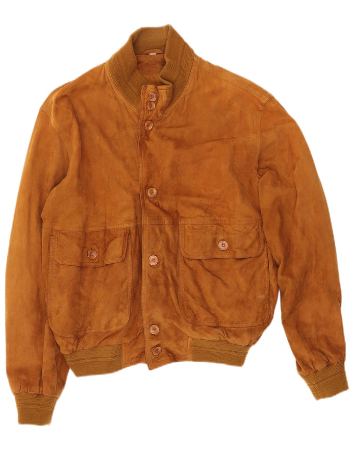 VINTAGE Ανδρικό τζάκετ με σουέτ μπουφάν EU 46 Small Beige Leather