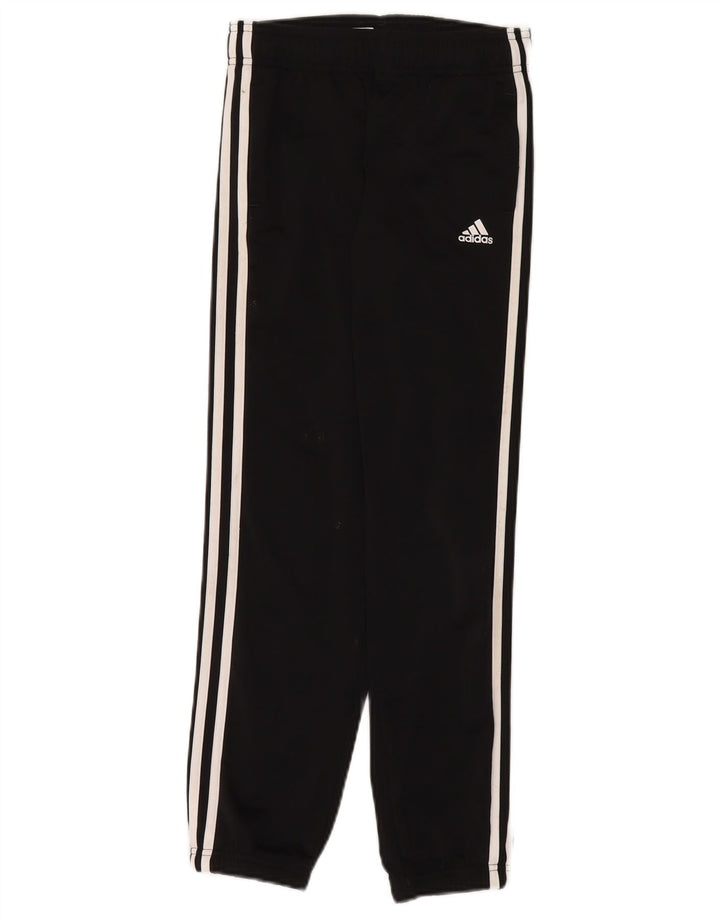 Adidas Boys Tracksuit Trousers Joggers 9-10 Years Black Polyester