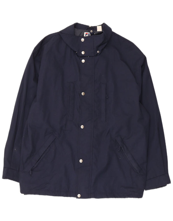Ανδρικό FILA Rain Jacket IT 50 Large Navy Blue Polyester