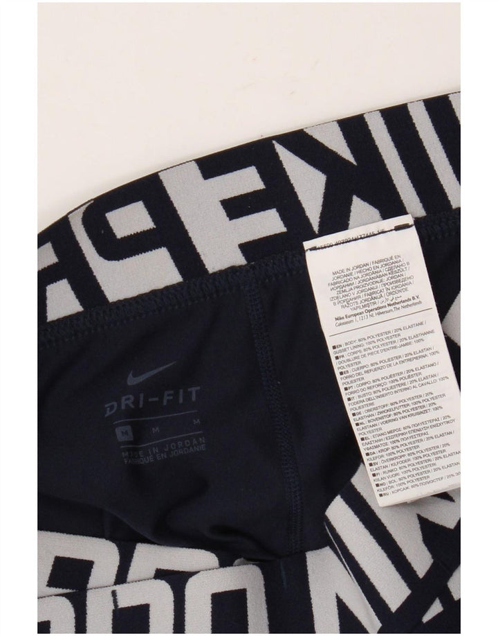 Γυναικείο κολάν Nike Dri Fit Graphic UK 14 Medium Navy Blue Polyester