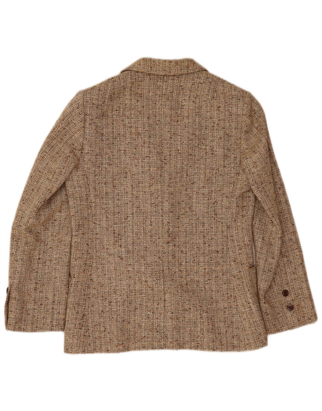 Vintage γυναικείο σακάκι με 2 κουμπιά σακάκι UK 10 Small Beige Flecked