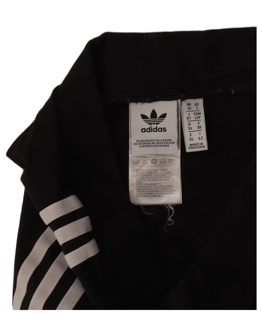 Γυναικείο κολάν Adidas UK 10 Small μαύρο βαμβακερό