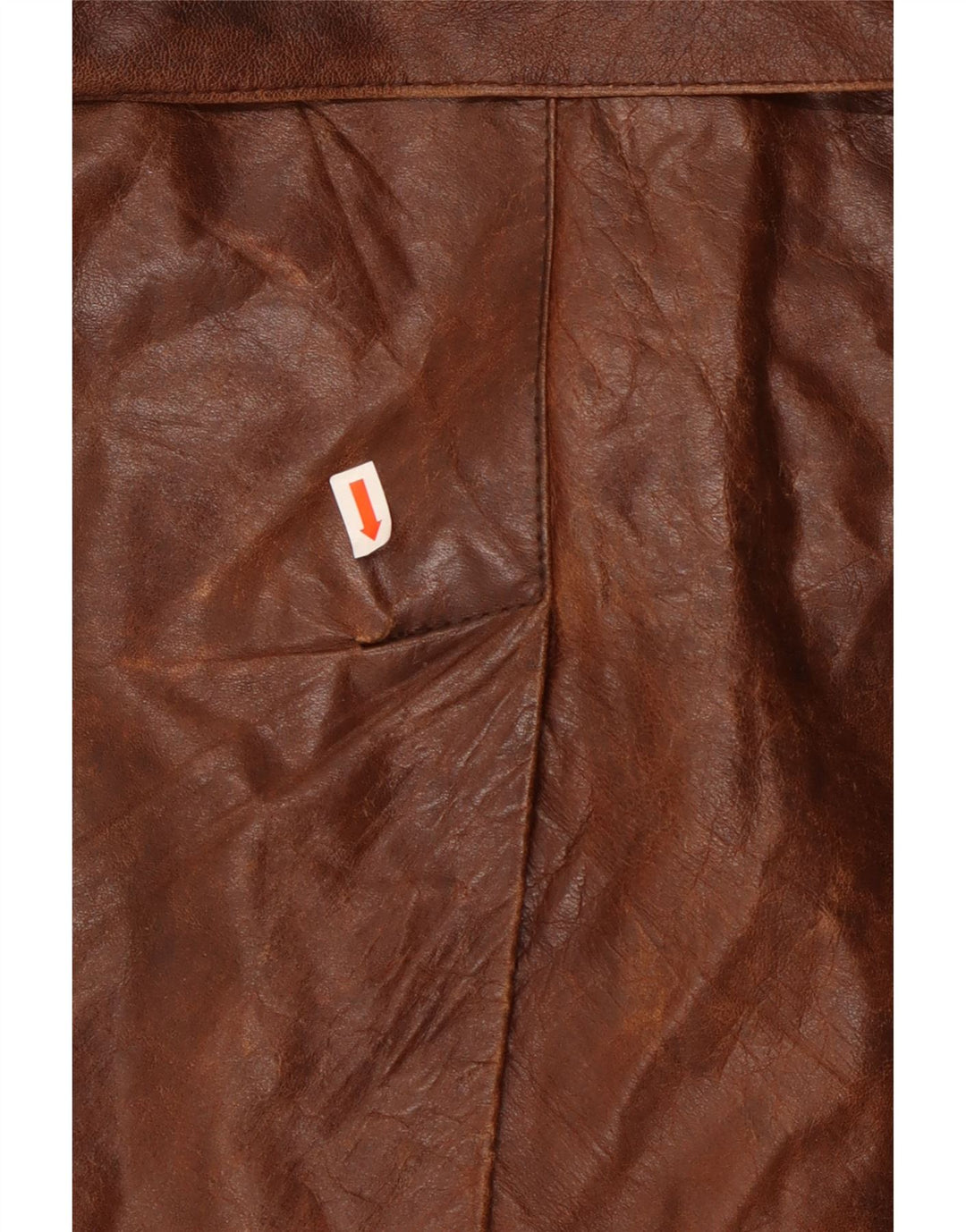 VINTAGE Ανδρικό Δερμάτινο Στρατιωτικό Διπλό Παλτό IT 50 Μεγάλο Καφέ