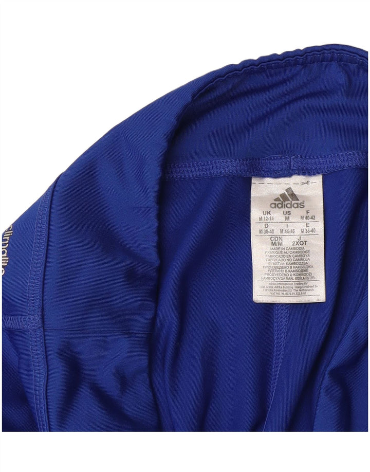 Γυναικεία Adidas Climalite Capri leggings UK 12/14 Medium Blue Polyester