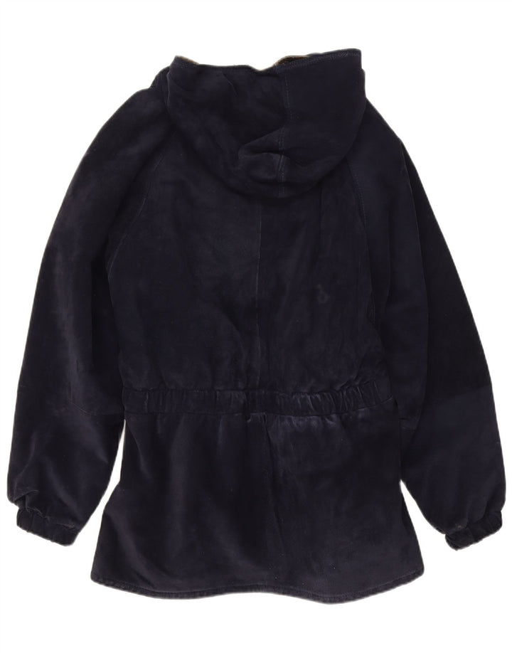 Michael Boris Γυναικείο καστόρι με κουκούλα παλτό IT 46 Large Navy Blue
