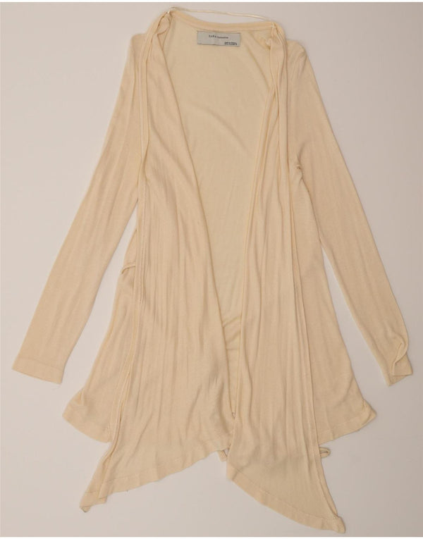 Zara Γυναικεία Ζακέτα Longline UK 12 Medium Beige