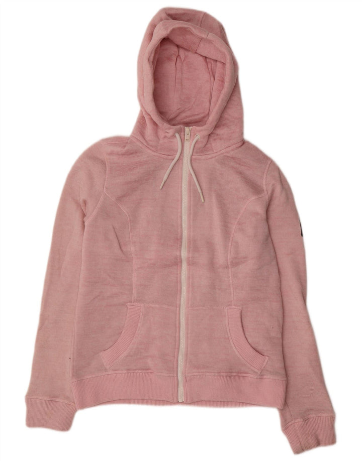 Superdry Γυναικείο πουλόβερ με φερμουάρ UK 16 Ροζ Πολυεστέρας