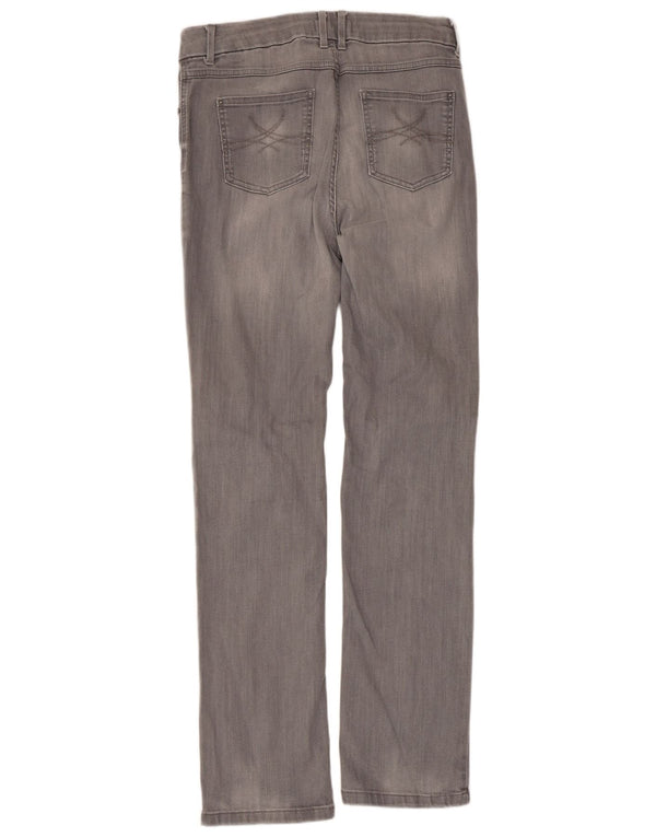 Marks & Spencer Γυναικεία ίσια τζιν UK 14 Large W32 L31 Γκρι βαμβακερό