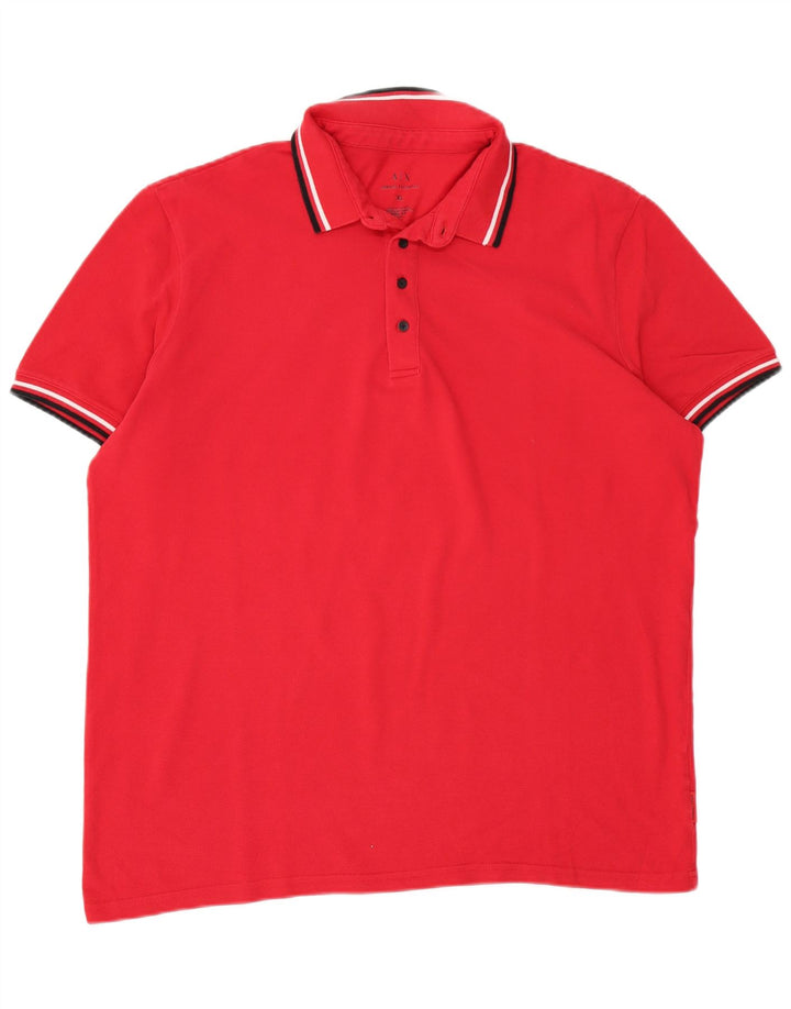 Armani Exchange Ανδρικό Πόλο Μπλουζάκι XL Κόκκινο βαμβακερό