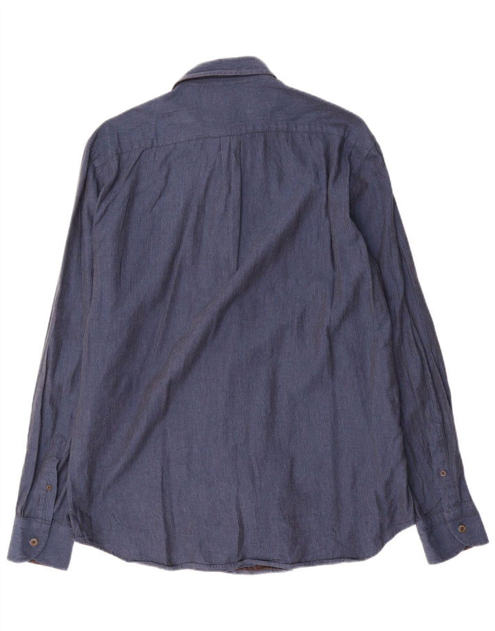 Ανδρικό πουκάμισο με κανονική εφαρμογή Harmont & Blaine XL Navy Blue Cotton