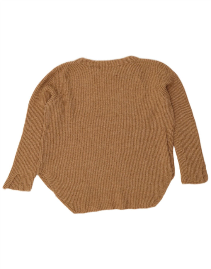 Marks & Spencer Γυναικείο πουλόβερ με λαιμόκαυστο UK 14 Large Beige Polyamide
