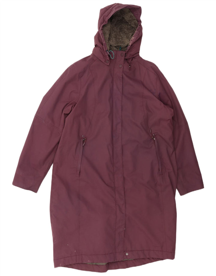 SEASALT CORNWALL Γυναικείο αδιάβροχο Sherpa με κουκούλα UK 16 Large Burgundy