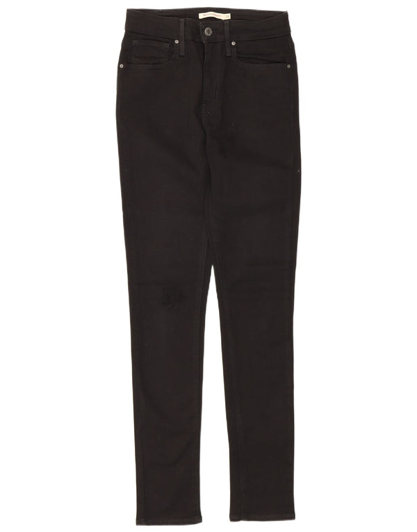 Levi's γυναικείο 721 ψηλό ψηλό στενό τζιν W28 L30 μαύρο βαμβακερό