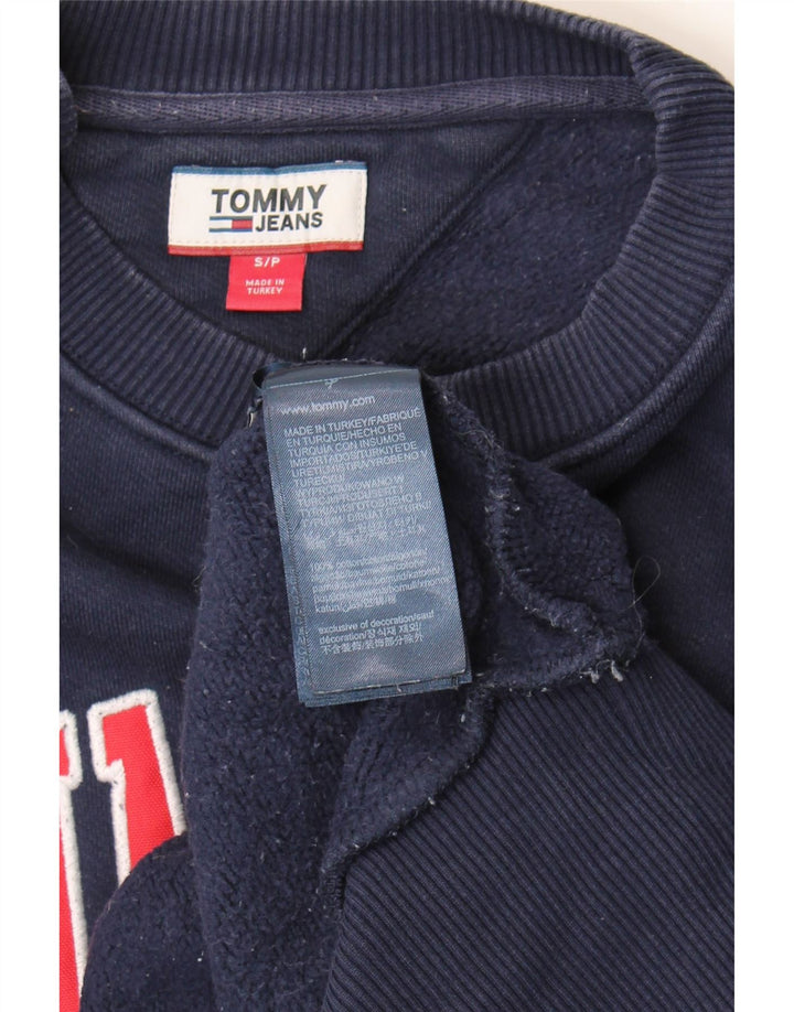 Tommy Hilfiger Γυναικεία φούτερ μεγάλου μεγέθους Jumper UK 10 Small Navy Blue