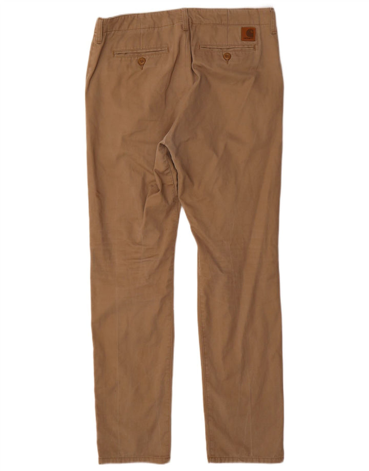 CARHARTT Ανδρικό Slim παντελόνι Chino W34 L32 Μπεζ βαμβακερό
