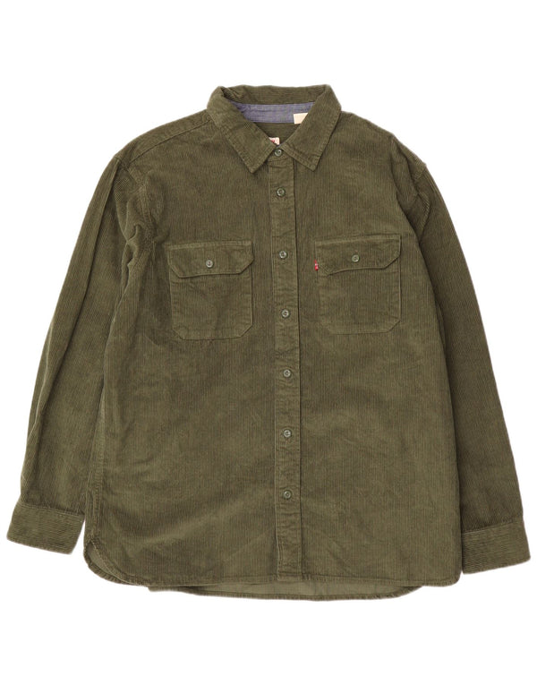 Ανδρικό πουκάμισο Levi's Relaxed Corduroy μεγάλο πράσινο βαμβακερό