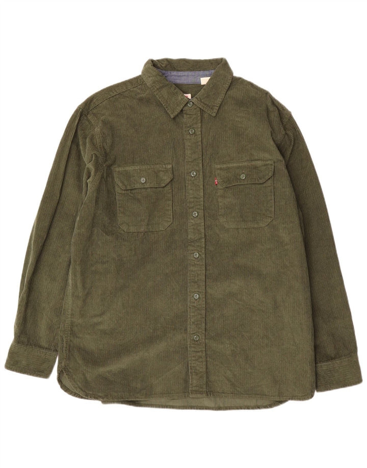 Ανδρικό πουκάμισο Levi's Relaxed Corduroy μεγάλο πράσινο βαμβακερό