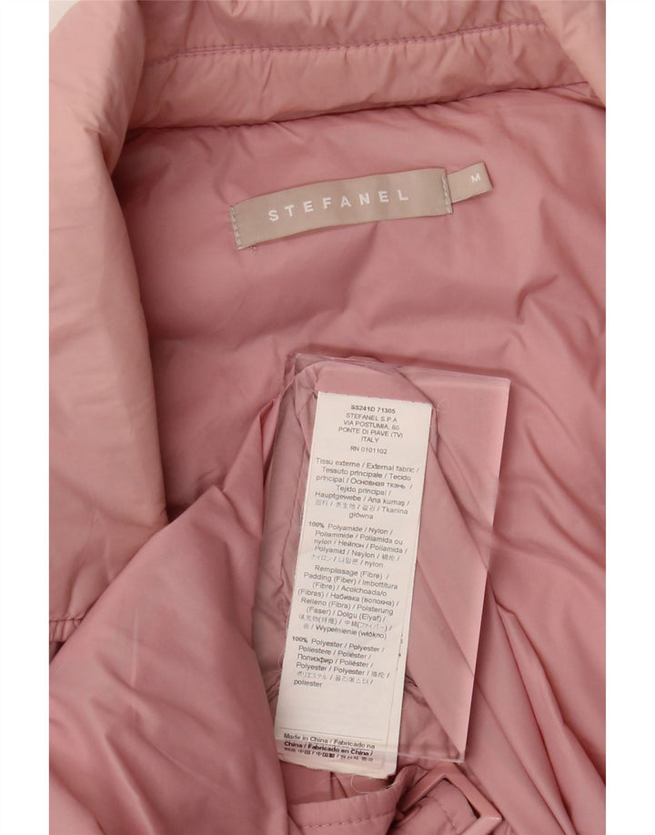Stefanel Γυναικείο μπουφάν UK 12 Medium Pink Polyamide