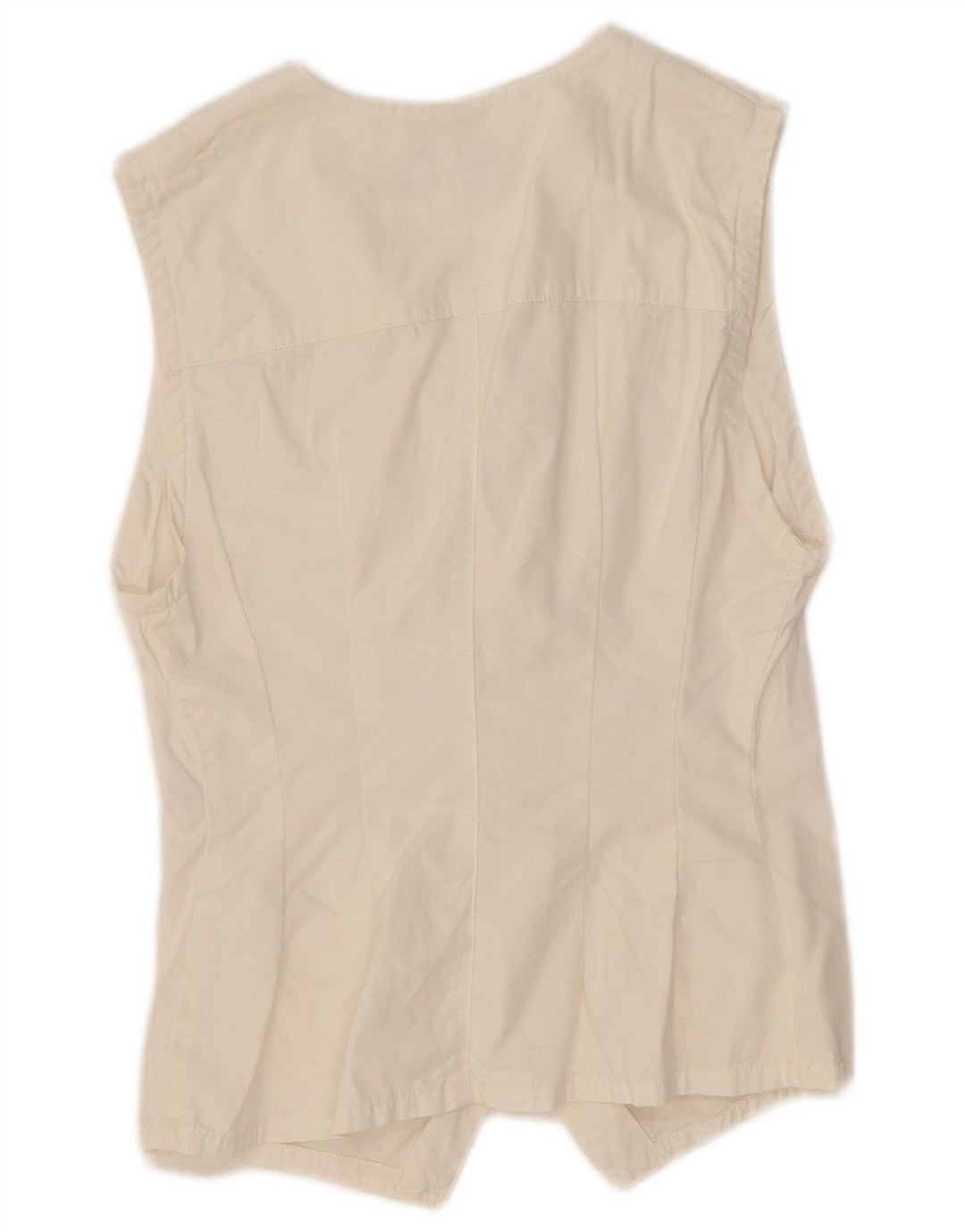 RENE LEZARD Γυναικείο Γιλέκο UK 12 Μεσαίο Λευκό Βαμβακερό