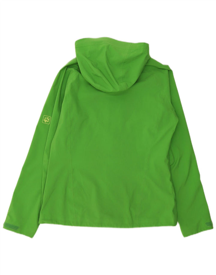 Jack Wolfskin γυναικείο μπουφάν βροχής με κουκούλα UK 12/14 Μεσαίο πράσινο πολυεστέρας