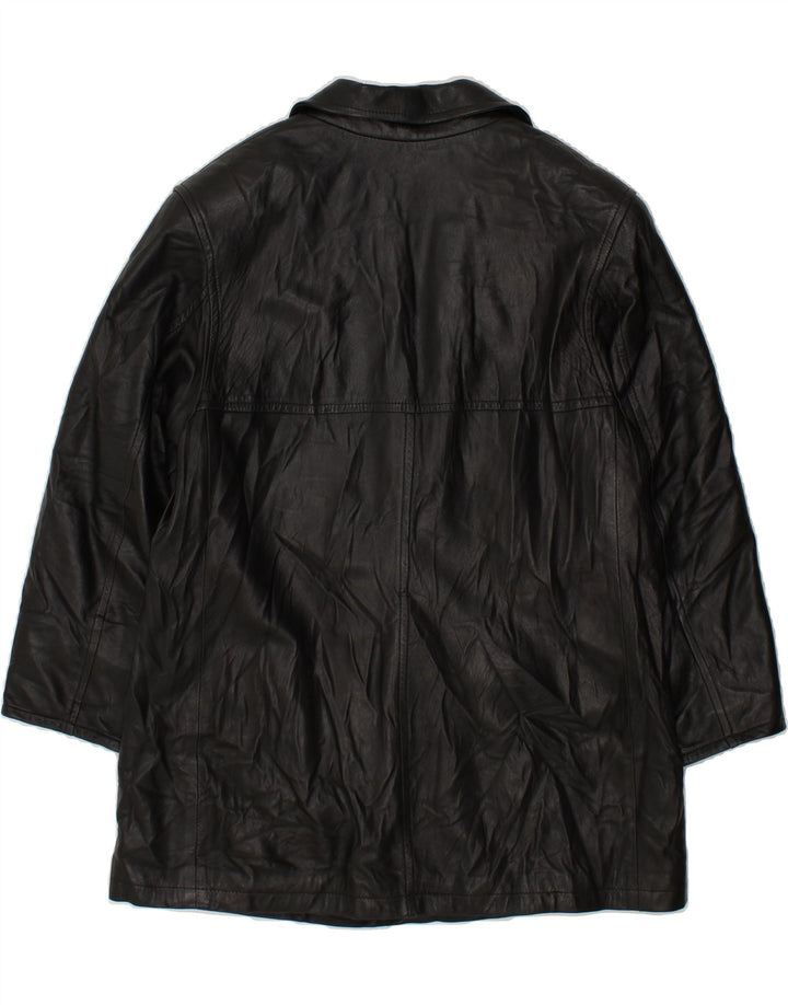 NAOMI Womens Leather Jacket IT 52 2XL Black Leather Vintage Naomi and Second-Hand Naomi from Messina Hembry 