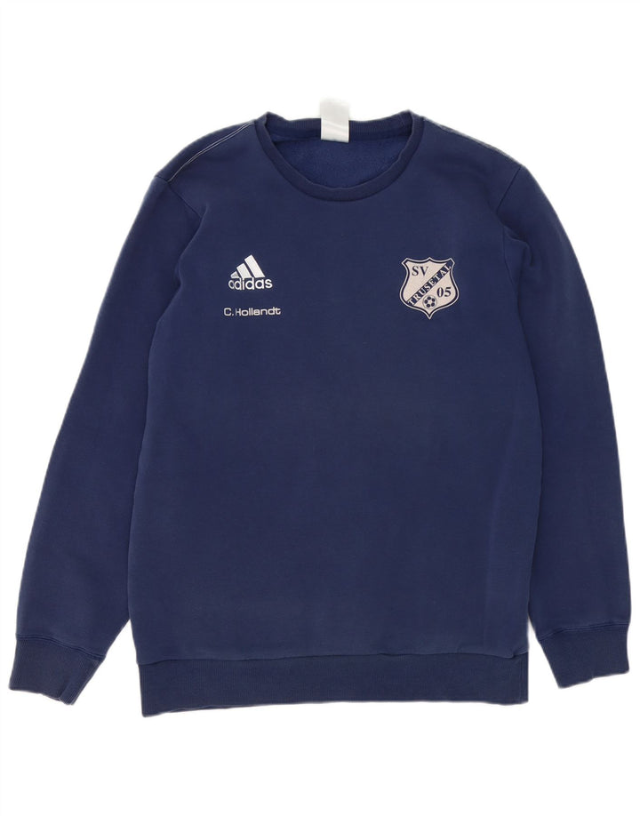 Ανδρικό γραφικό φούτερ Adidas Jumper Medium Navy Blue βαμβακερό