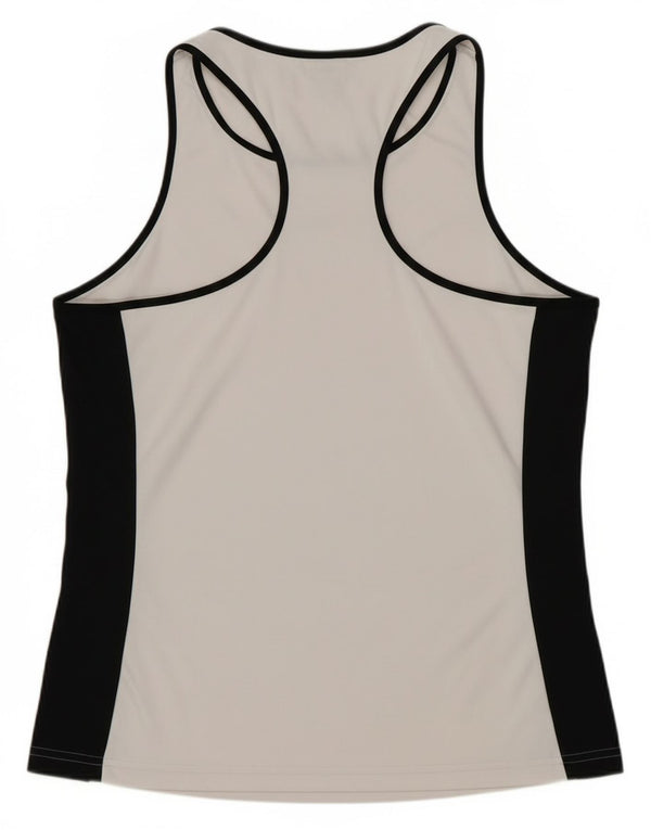 Adidas Womens Climalite Graphic Vest Top UK 16/18 Large White Colourblock