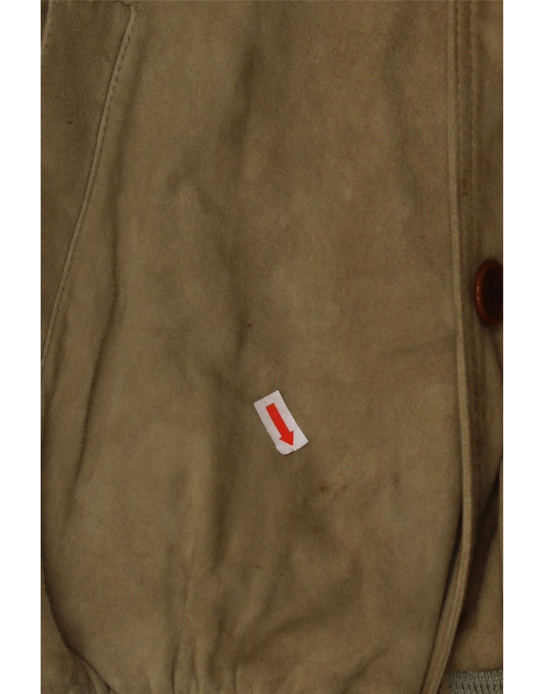 VINTAGE Ανδρικό Suede Bomber Jacket IT 48 Medium Beige