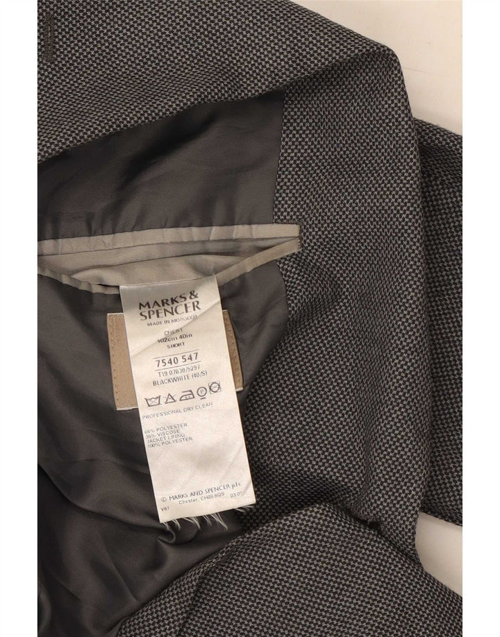 Marks & Spencer Ανδρικό μπλέιζερ με 2 κουμπιά μπουφάν UK 40 Medium Grey Polyester