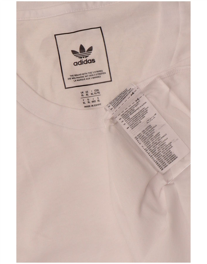 Ανδρικό T-Shirt Adidas Top XL Λευκό βαμβακερό
